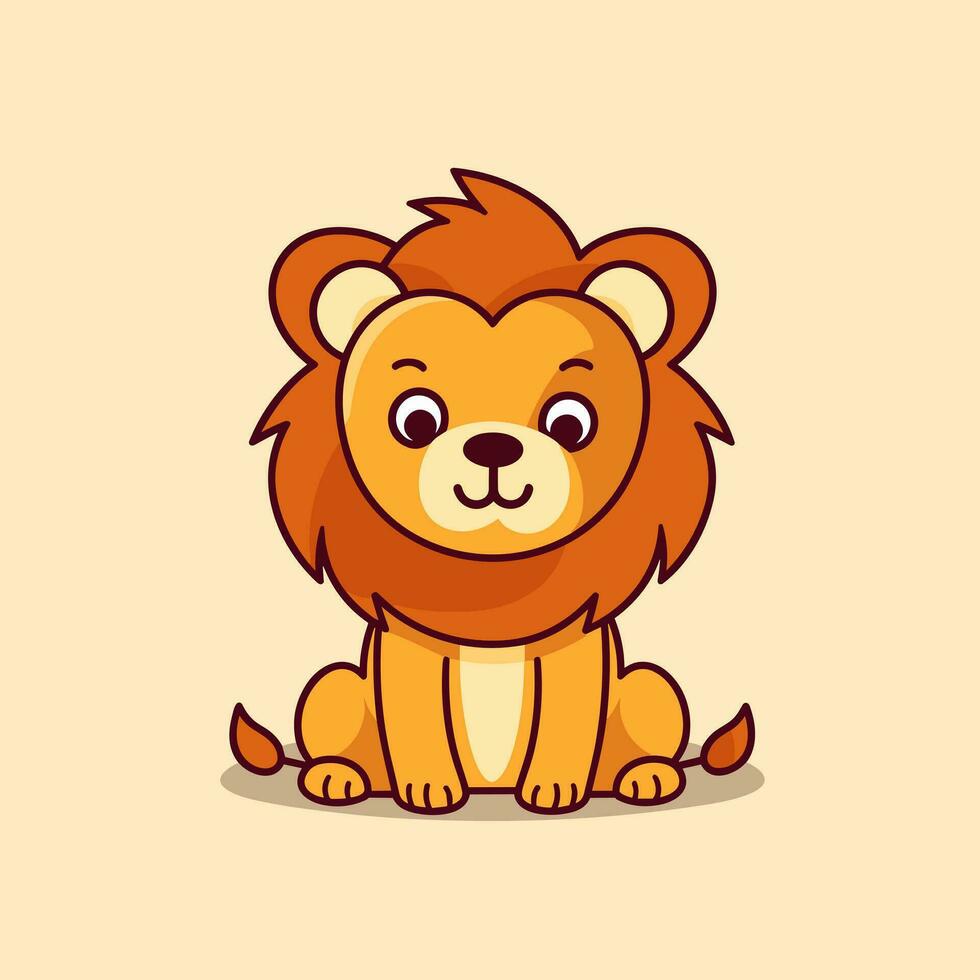 Lion Symbol Cute Lion Cartoon vector