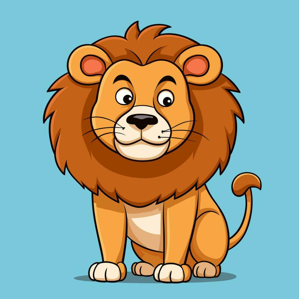 Lion Symbol Cute Lion Cartoon vector