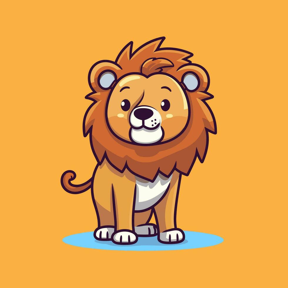 Lion Symbol Cute Lion Cartoon vector