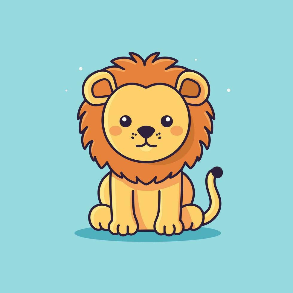 Lion Symbol Cute Lion Cartoon vector