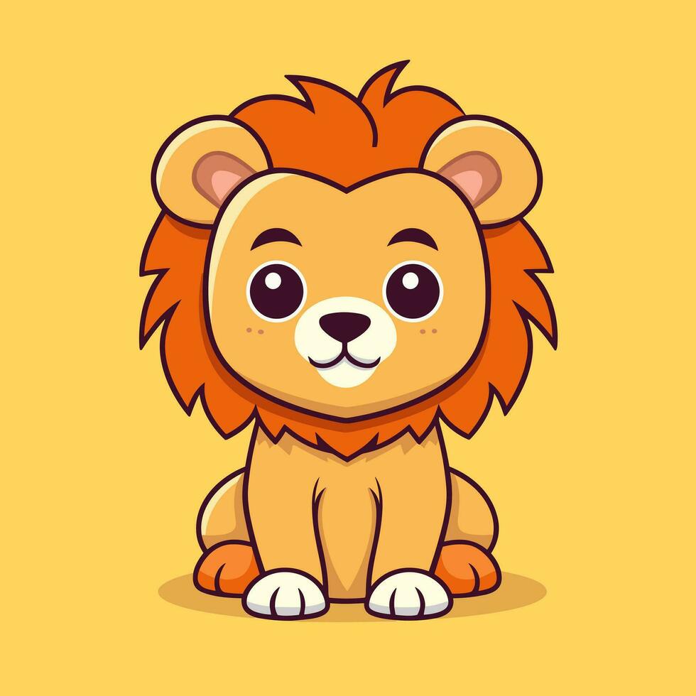 Lion Symbol Cute Lion Cartoon vector