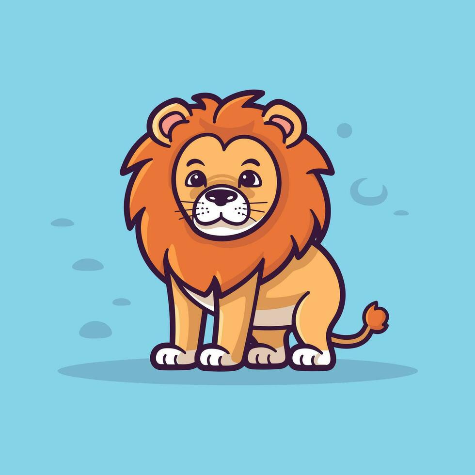 Lion Symbol Cute Lion Cartoon vector