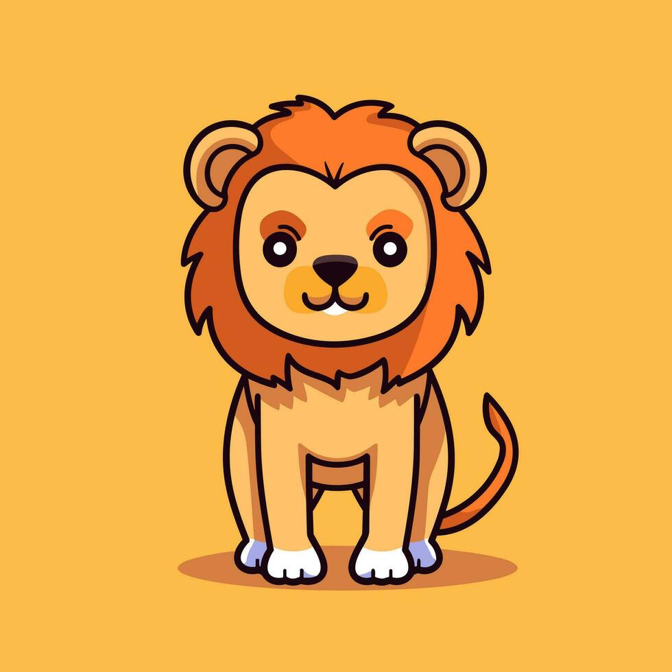 Lion Symbol Cute Lion Cartoon vector