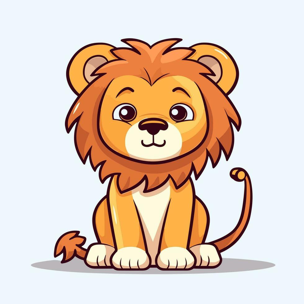 Lion Symbol Cute Lion Cartoon vector