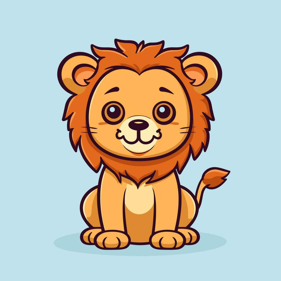 Lion Symbol Cute Lion Cartoon vector