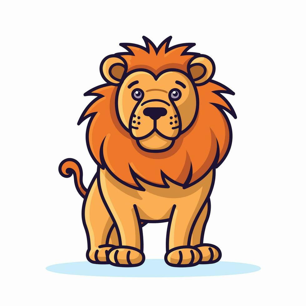 Lion Symbol Cute Lion Cartoon vector