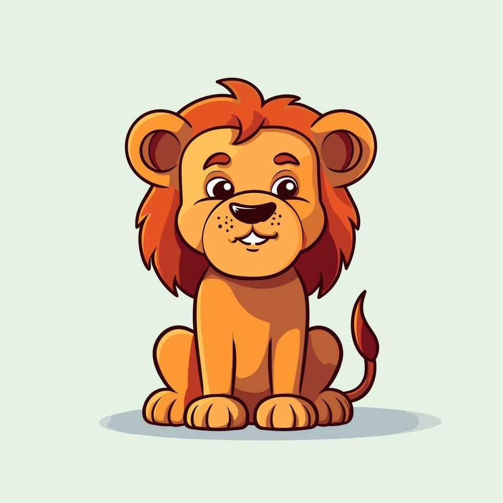 Lion Symbol Cute Lion Cartoon vector