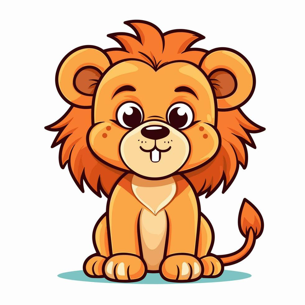 Lion Symbol Cute Lion Cartoon vector