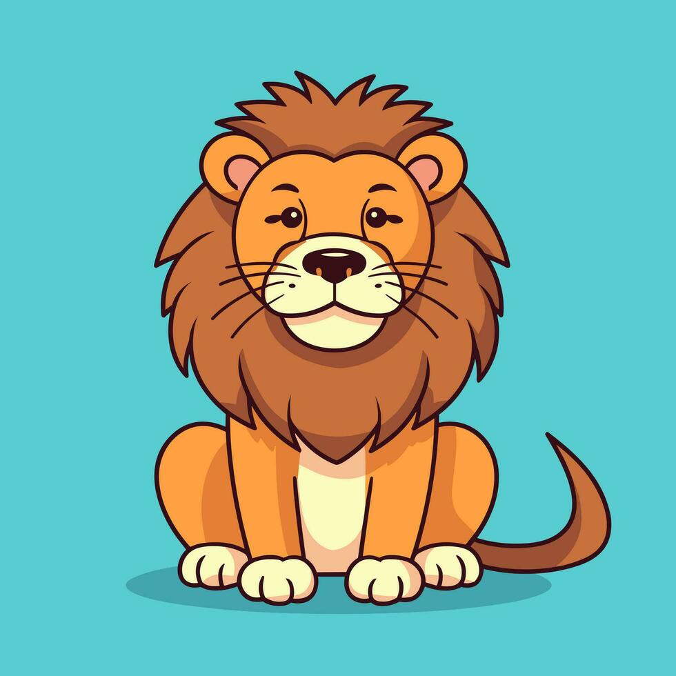 Lion Symbol Cute Lion Cartoon vector