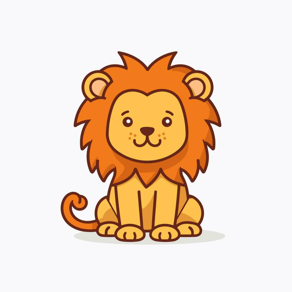 Lion Symbol Cute Lion Cartoon vector