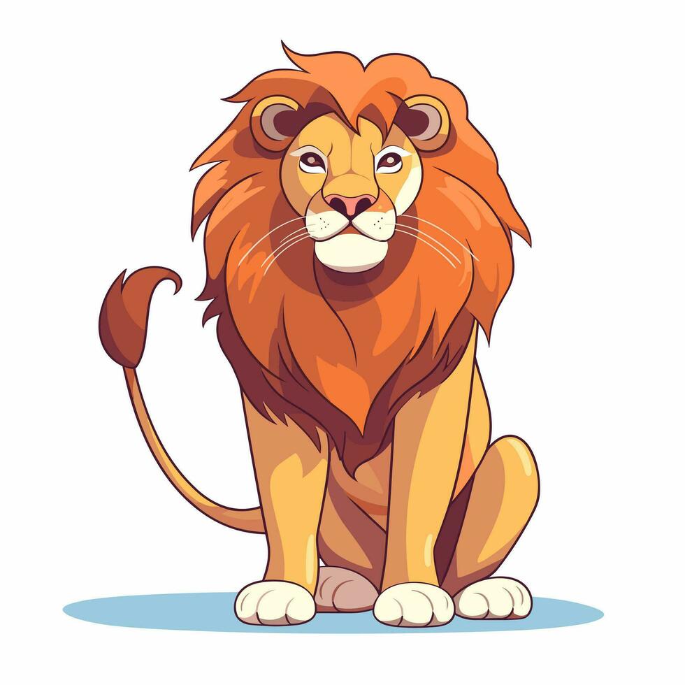 Lion Symbol Cute Lion Cartoon vector