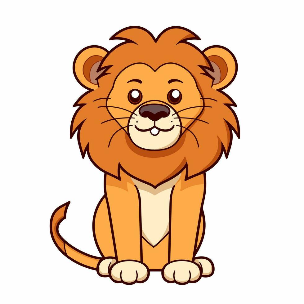 Lion Symbol Cute Lion Cartoon vector