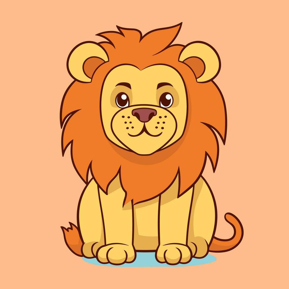 Lion Symbol Cute Lion Cartoon vector