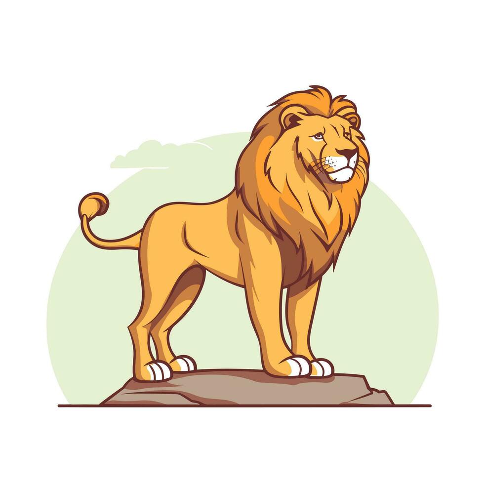 Lion Symbol Cute Lion Cartoon vector