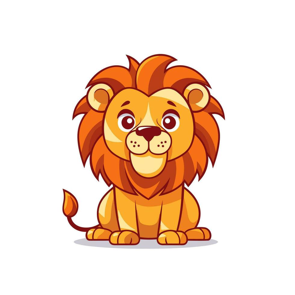 Lion Symbol Cute Lion Cartoon vector