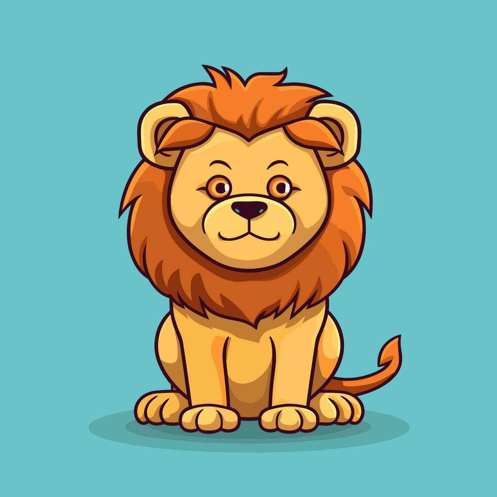 Lion Symbol Cute Lion Cartoon vector