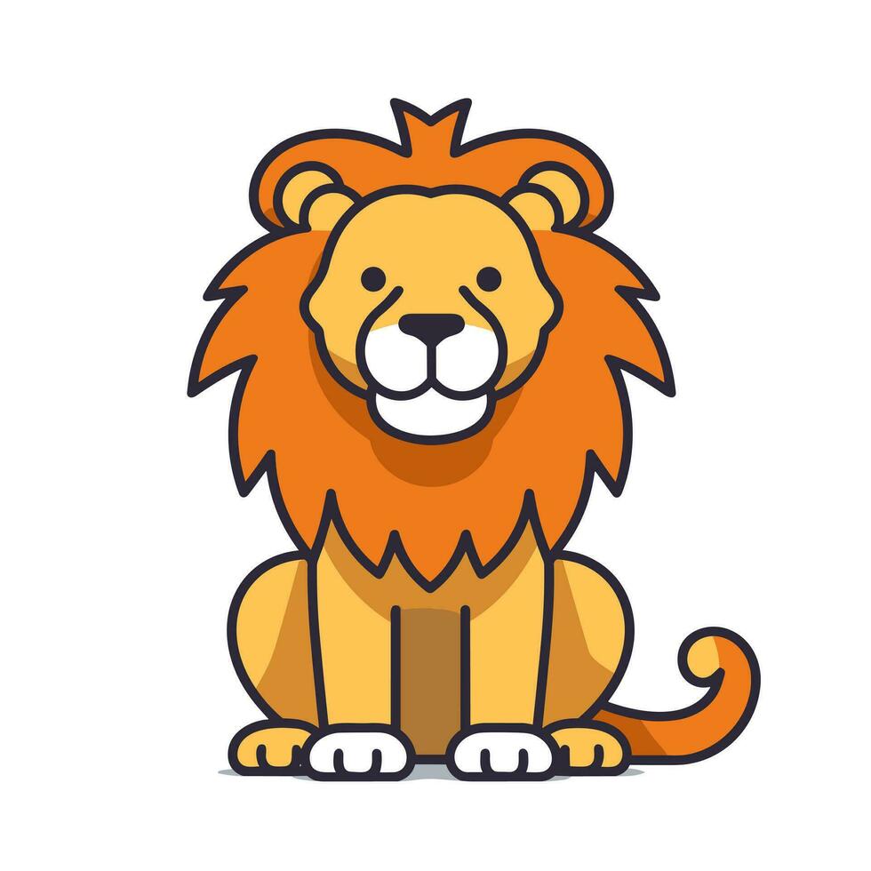 Lion Symbol Cute Lion Cartoon vector