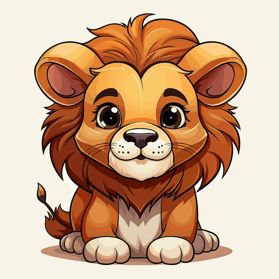 Lion Symbol Cute Lion Cartoon vector