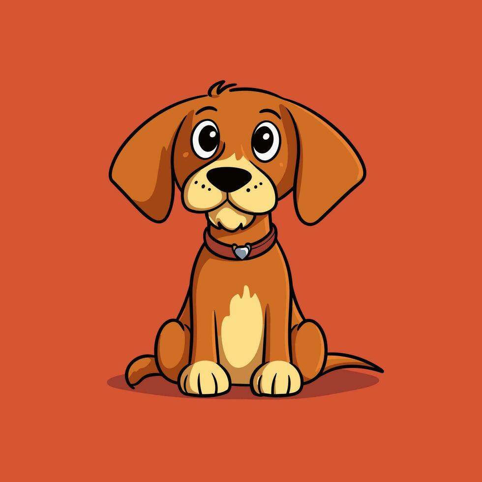 Dog Vector Cute Dog Cartoon Symbol