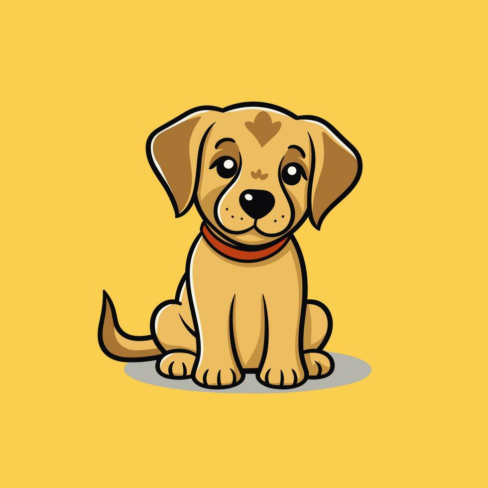 Dog Vector Cute Dog Cartoon Symbol