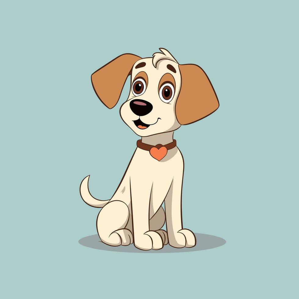 Dog Vector Cute Dog Cartoon Symbol