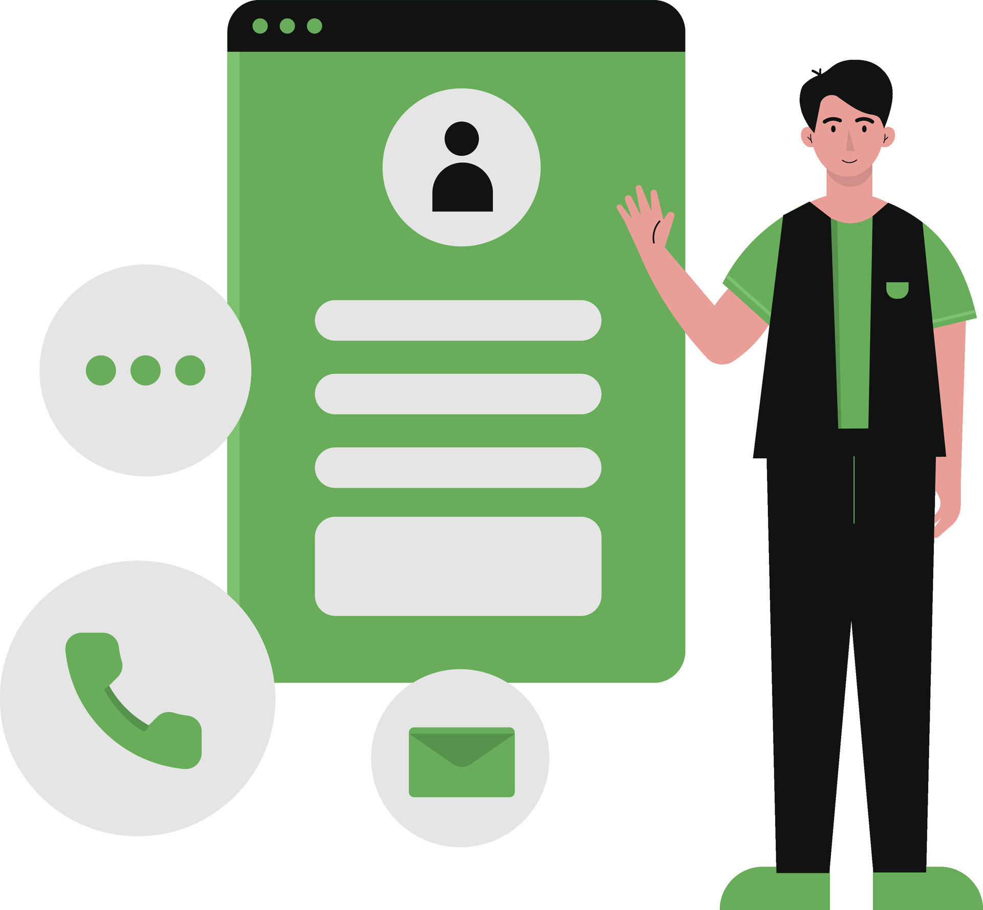 Waste Management Contact Illustration 27696560 Vector Art at Vecteezy