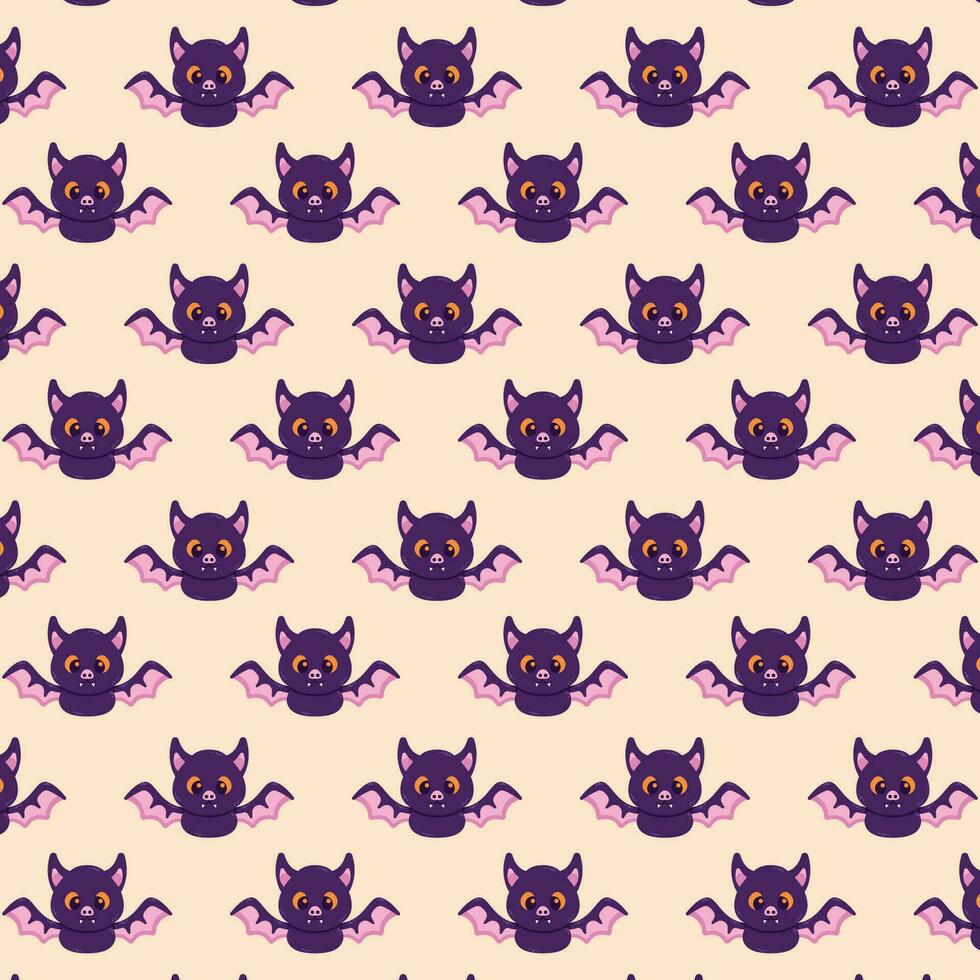 halloween seamless pattern in flat design vector