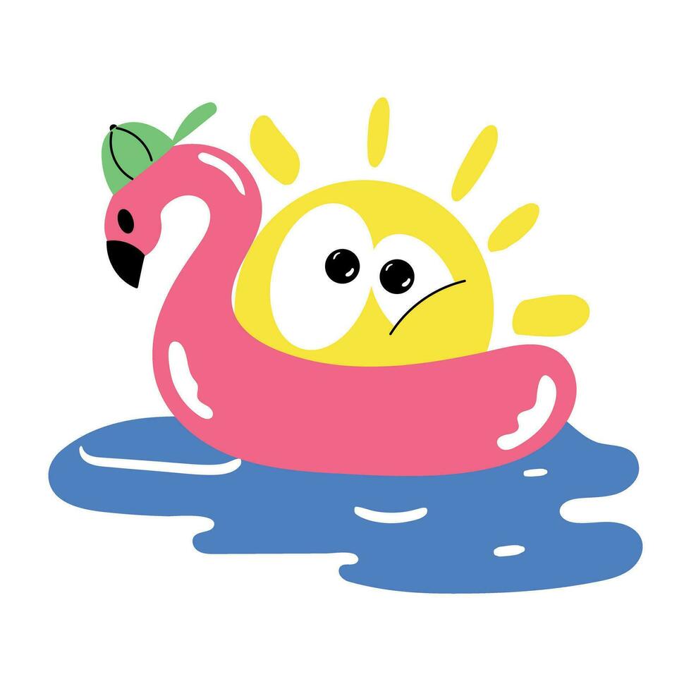 Trendy Pool Duck vector