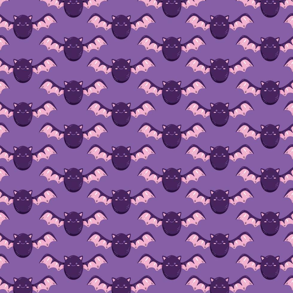 halloween seamless pattern in flat design vector