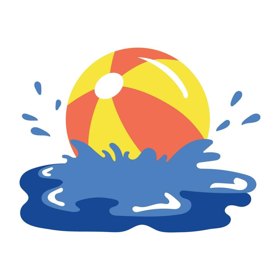 Trendy Beach Ball vector