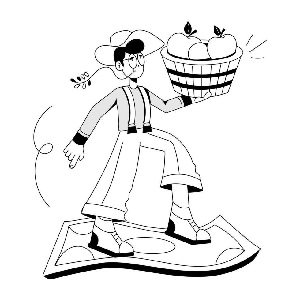 Trendy Selling Apples vector