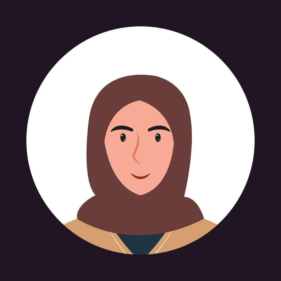 circulo el avatar con el retrato mujer de varios Razas y peinados colección de usuario perfiles. redondo icono con contento sonriente humano. vistoso plano vector ilustración.