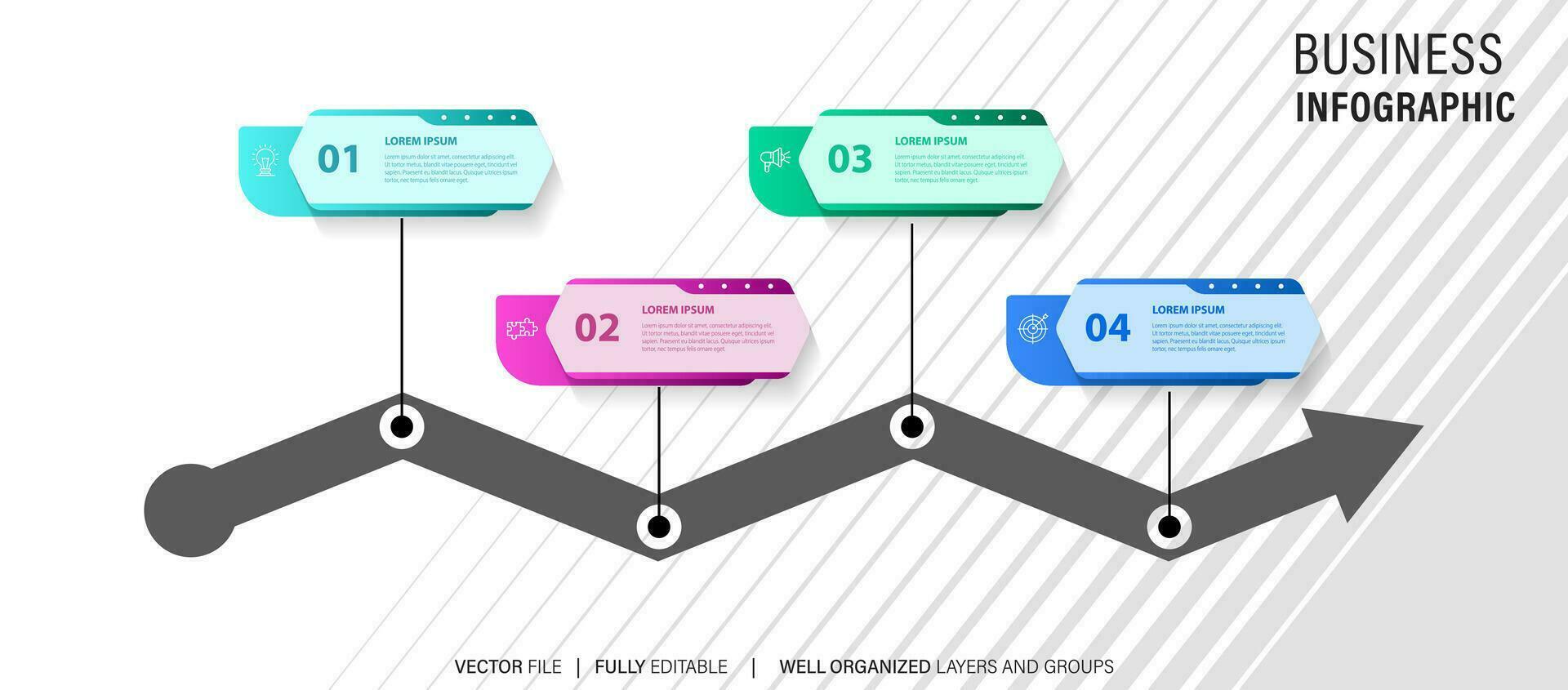 plantilla de diseño infográfico con lugar para sus datos. ilustración vectorial vector