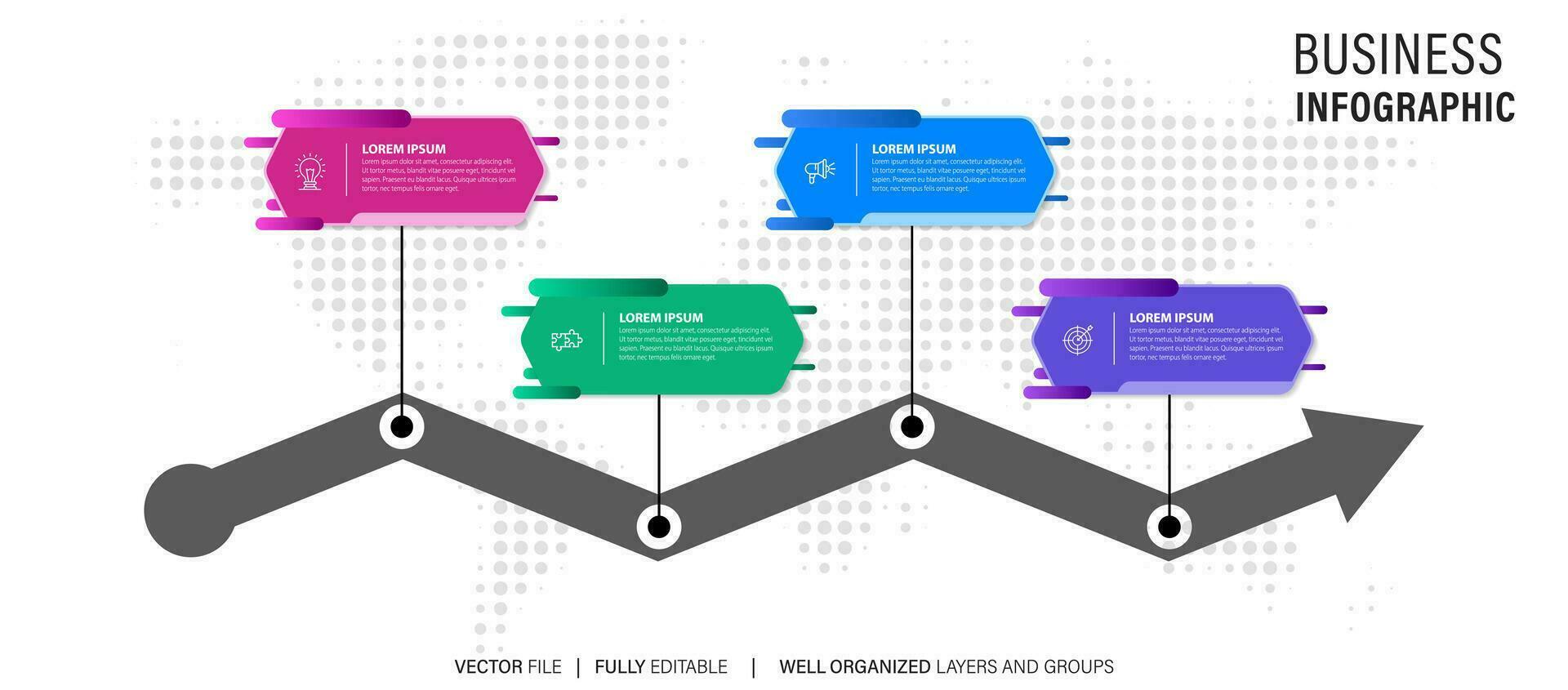 Presentation business abstract background infographic template vector