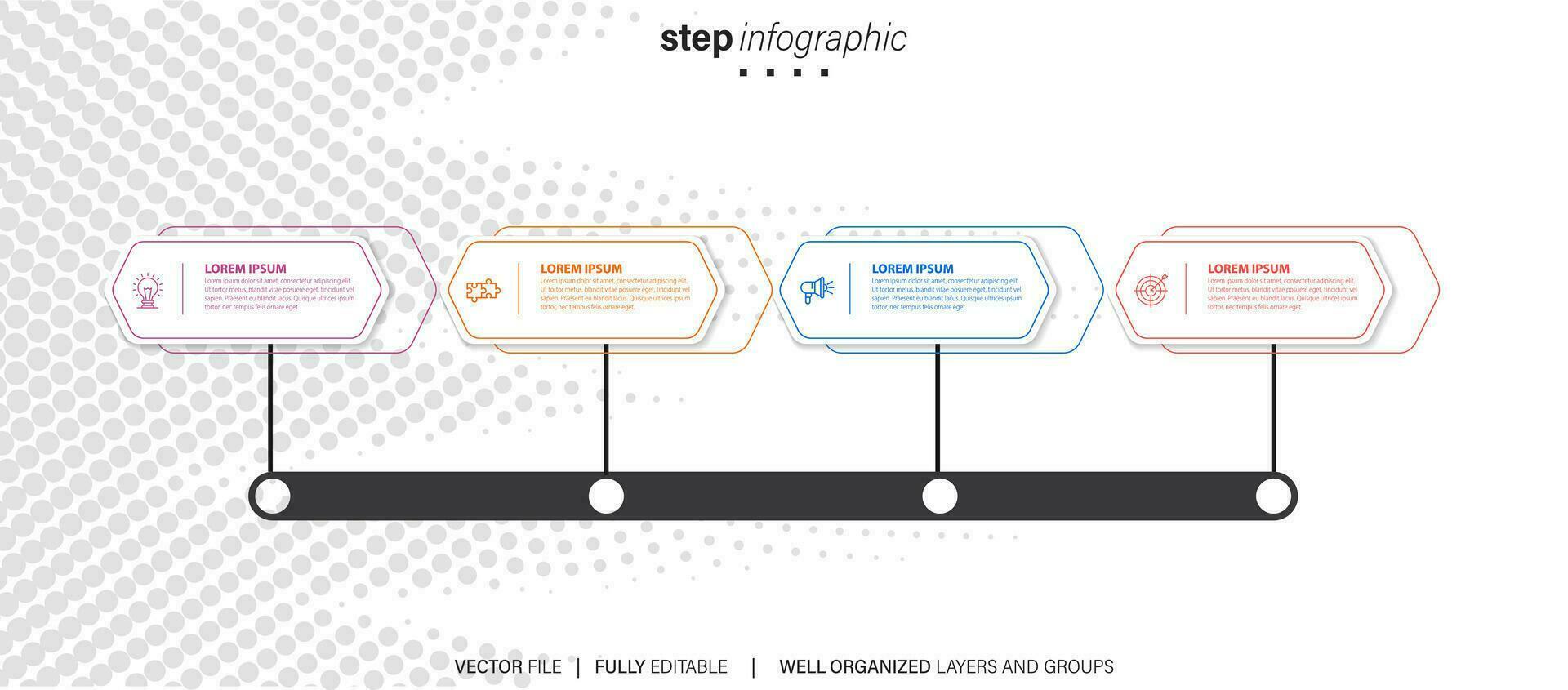 plantilla de diseño infográfico con lugar para sus datos. ilustración vectorial vector