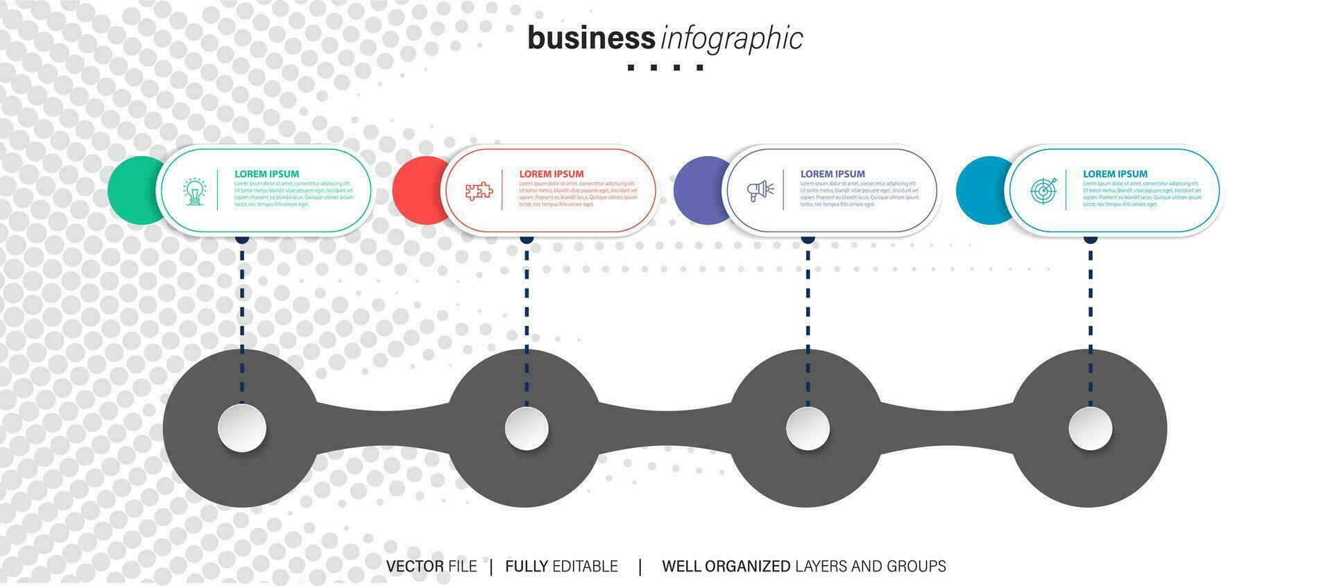 vector infografía flecha diseño con 4 4 opciones o pasos. infografia para negocio concepto. lata ser usado para presentaciones bandera, flujo de trabajo disposición, proceso diagrama, fluir cuadro, informacion grafico