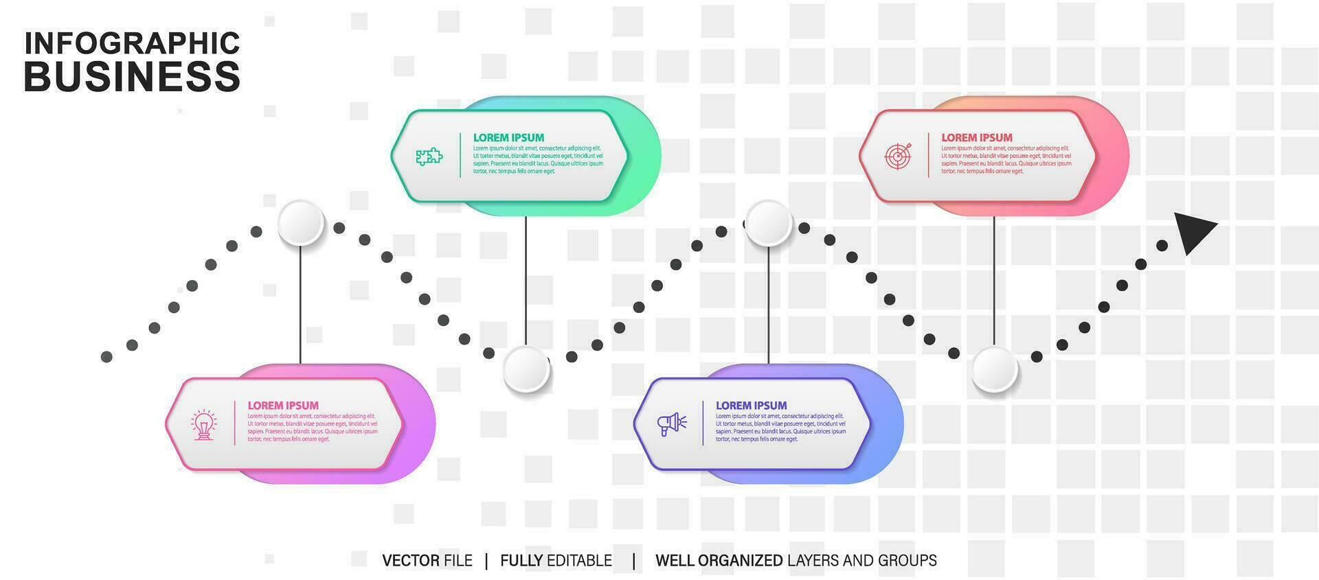 New product development infographic chart design template. Editable infochart with icons. Instructional graphics with 4 step sequence. Visual data presentation. vector