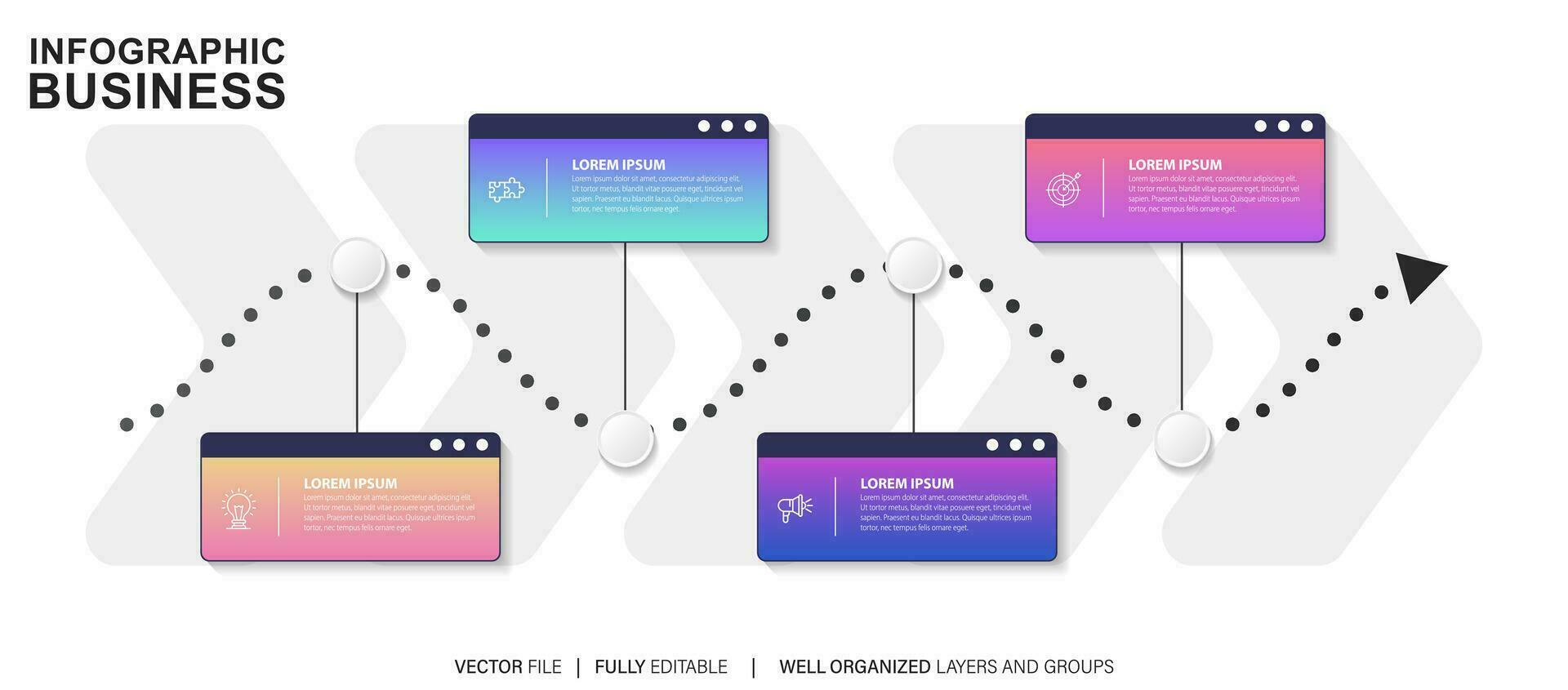 plantilla de diseño infográfico con lugar para sus datos. ilustración vectorial vector