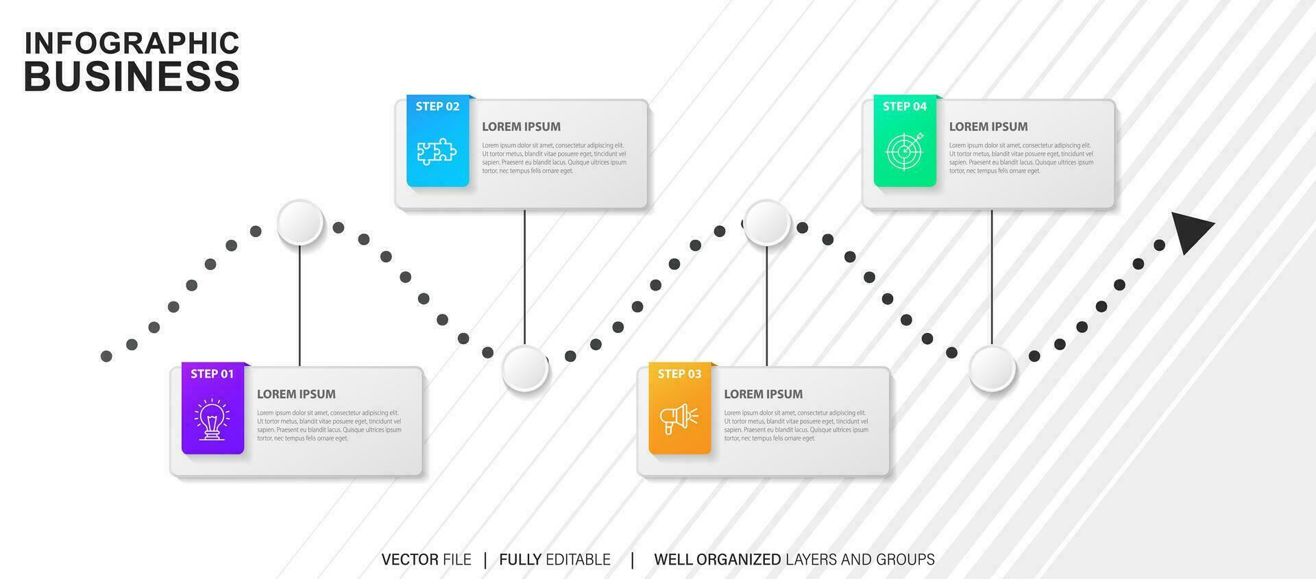 Infographic design template. Creative concept with 4 steps vector