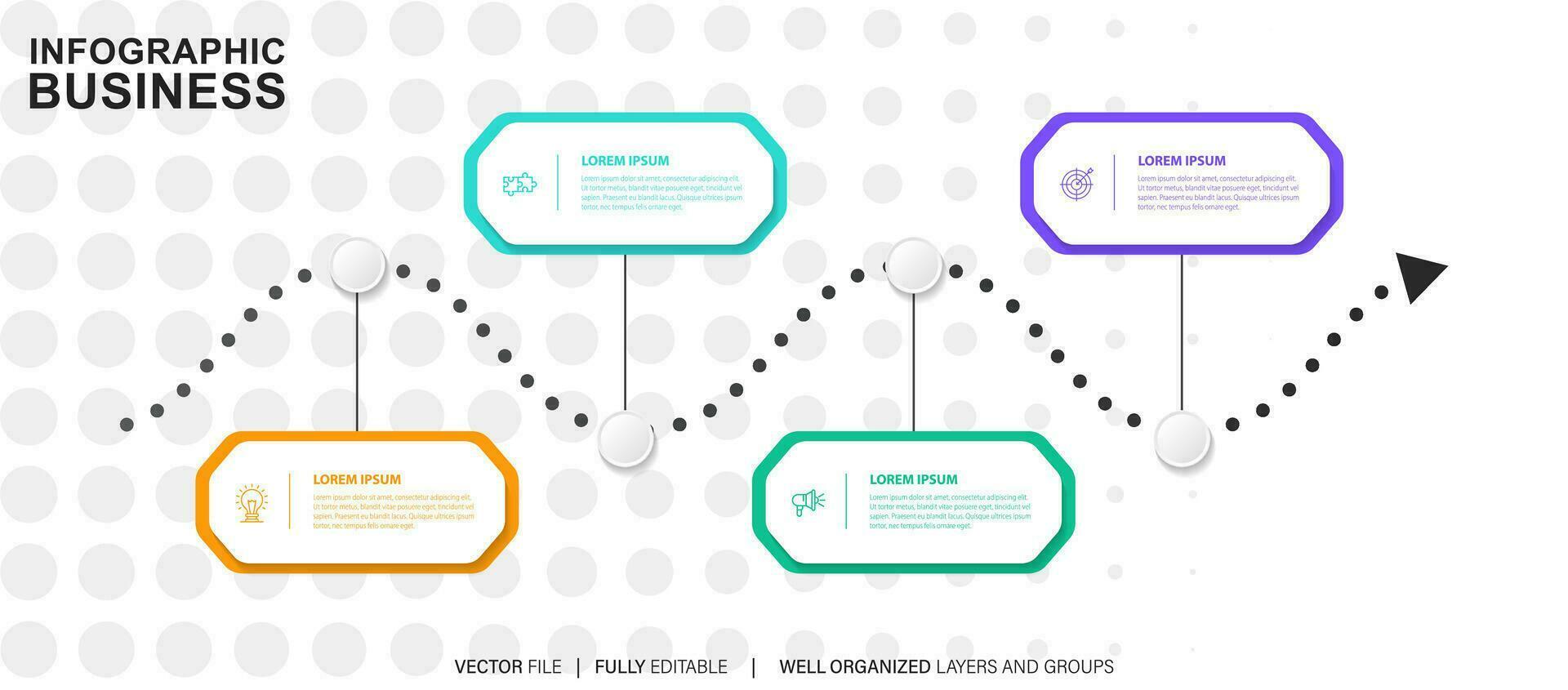 Infographic design template. Creative concept with 4 steps vector
