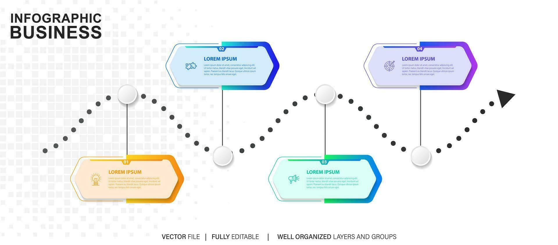 infografia negocio gráfico diseño modelo. usted lata sitio pertinente contenido en el área, vector ilustración.