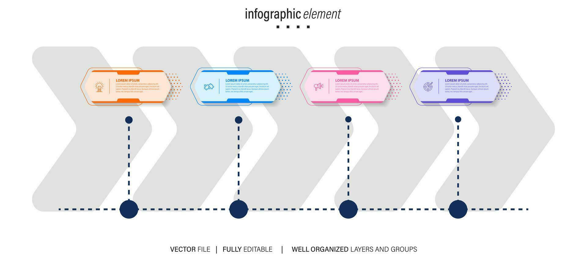 plantilla de diseño infográfico con lugar para sus datos. ilustración vectorial vector