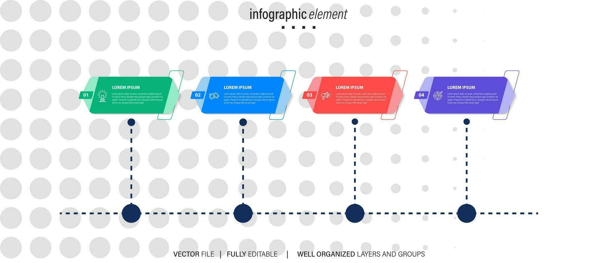 plantilla de diseño infográfico con lugar para sus datos. ilustración vectorial vector