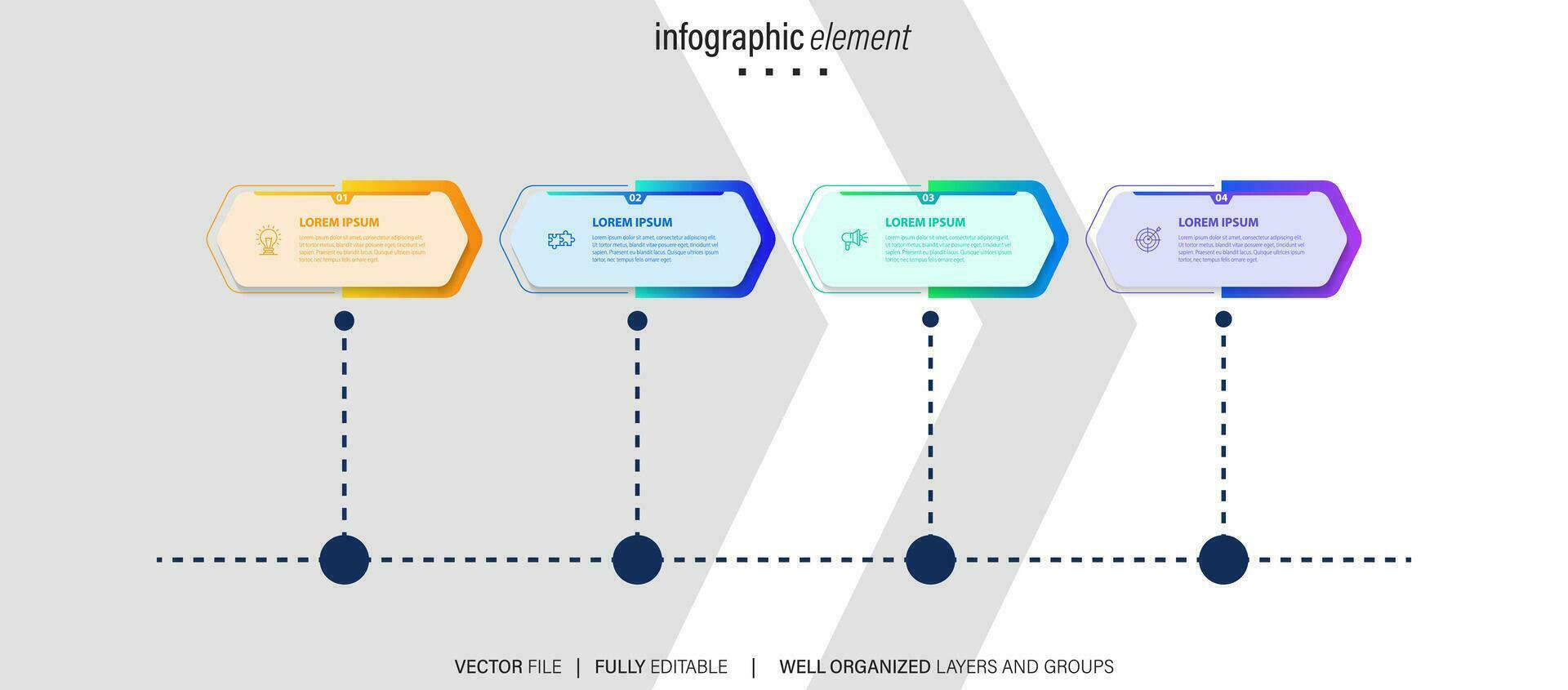 plantilla de diseño infográfico con lugar para sus datos. ilustración vectorial vector