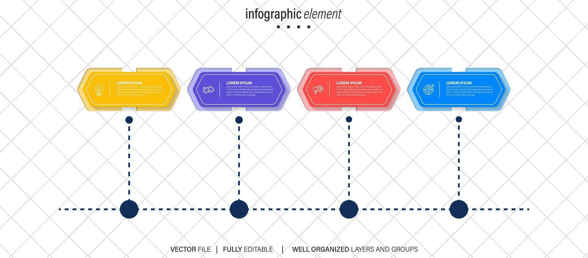 Investment efficiency infographic chart design template. Editable infochart with icons. Instructional graphics with 4 step sequence. Visual data presentation. vector