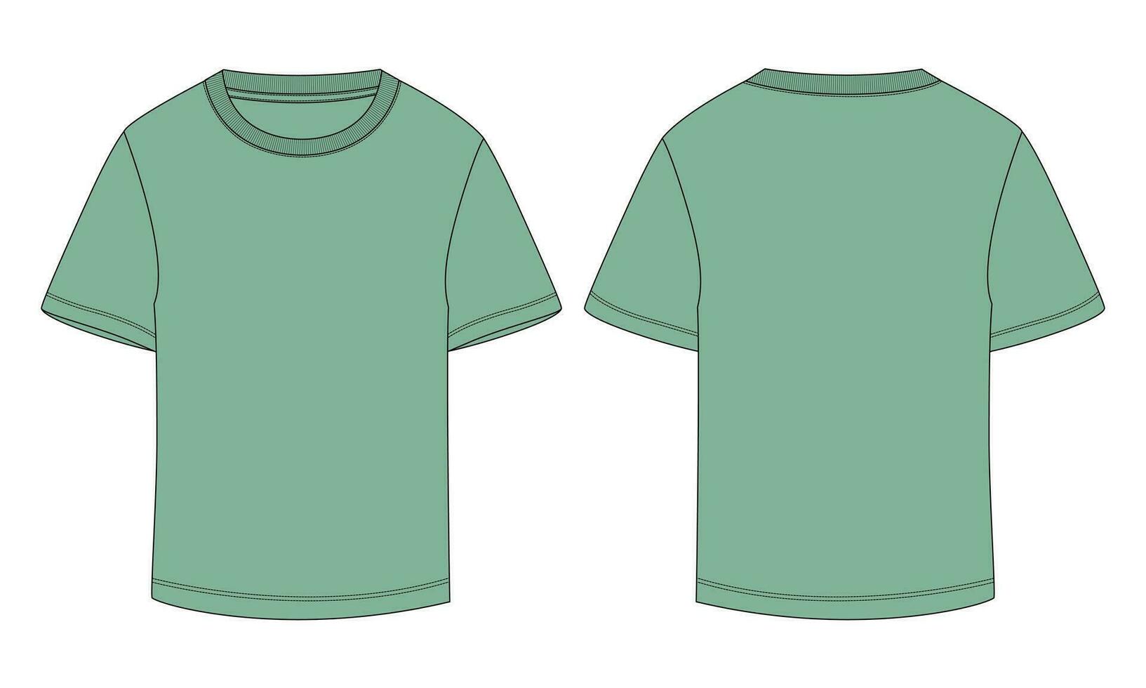 Short sleeve t shirt vector illustration template for men's and boys.