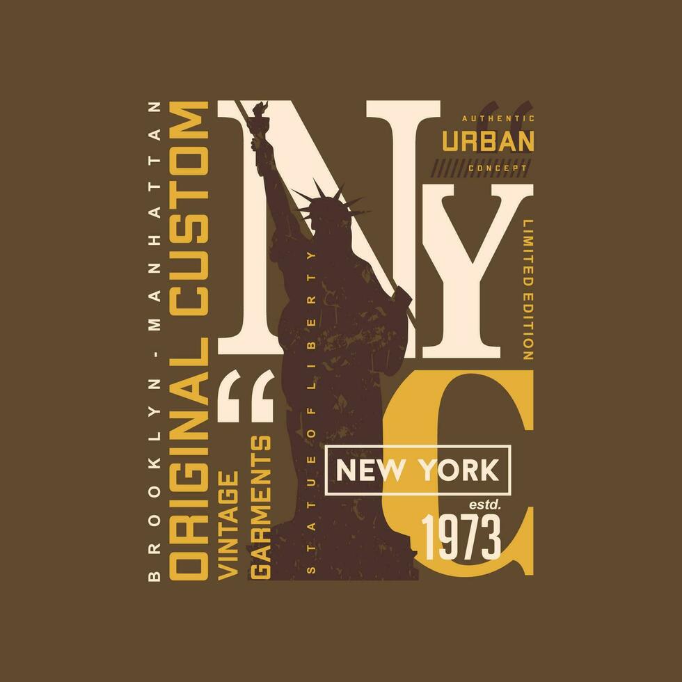 original custom new york city, text frame, graphic fashion style, t shirt design, typography vector, illustration vector