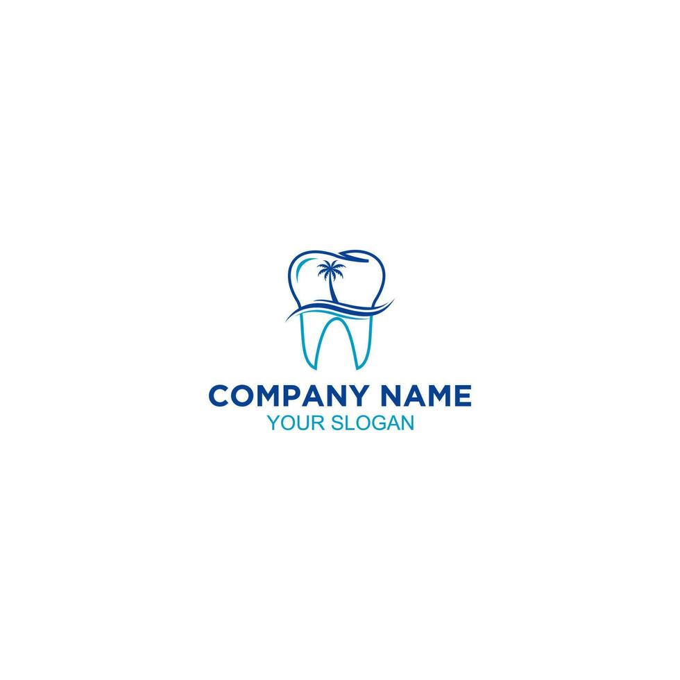 Palm Dental Logo Design Vector