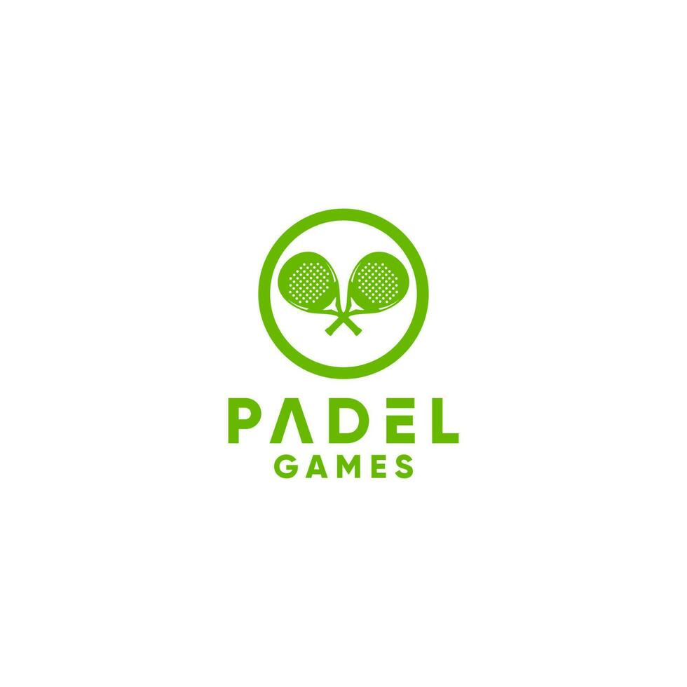 Padel Games Logo Design Vector