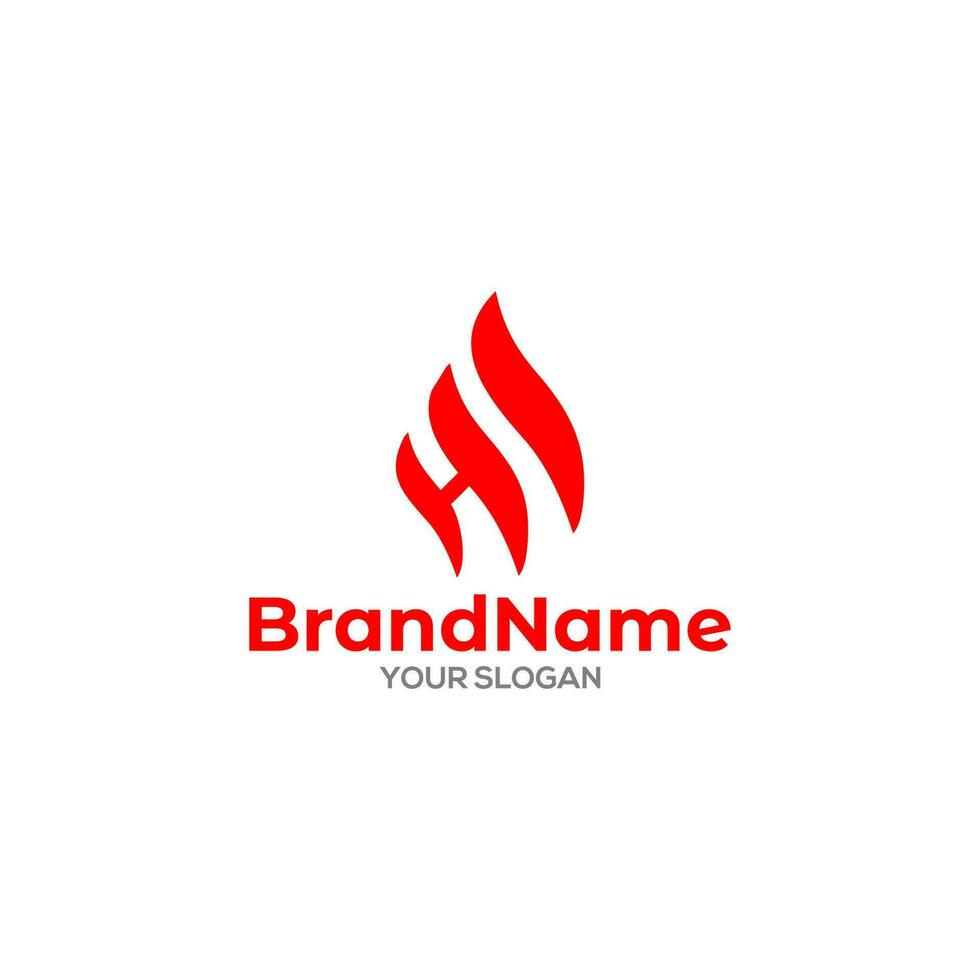 SH Flare Logo Design Vector